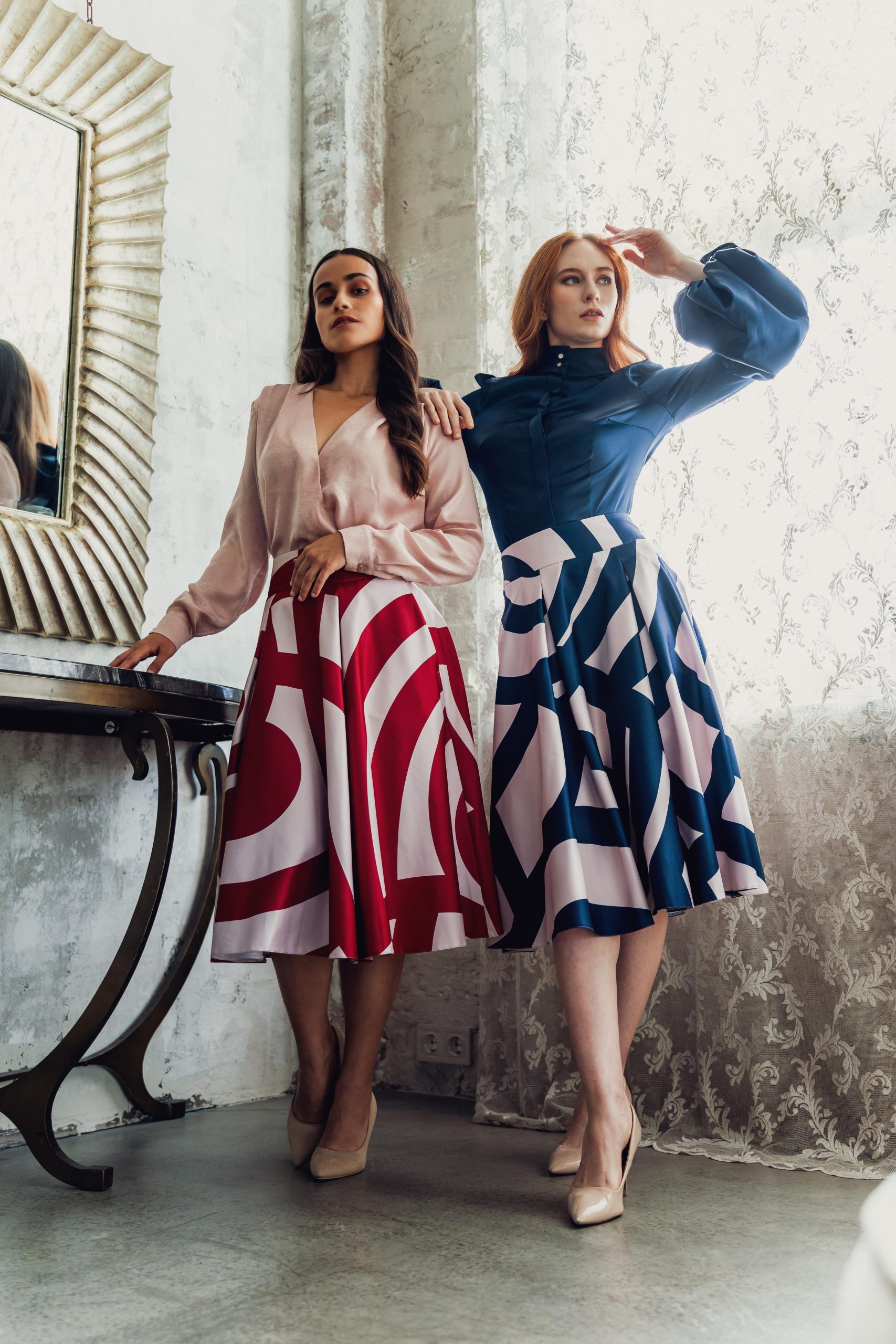 Bubble elegant skirt - striped