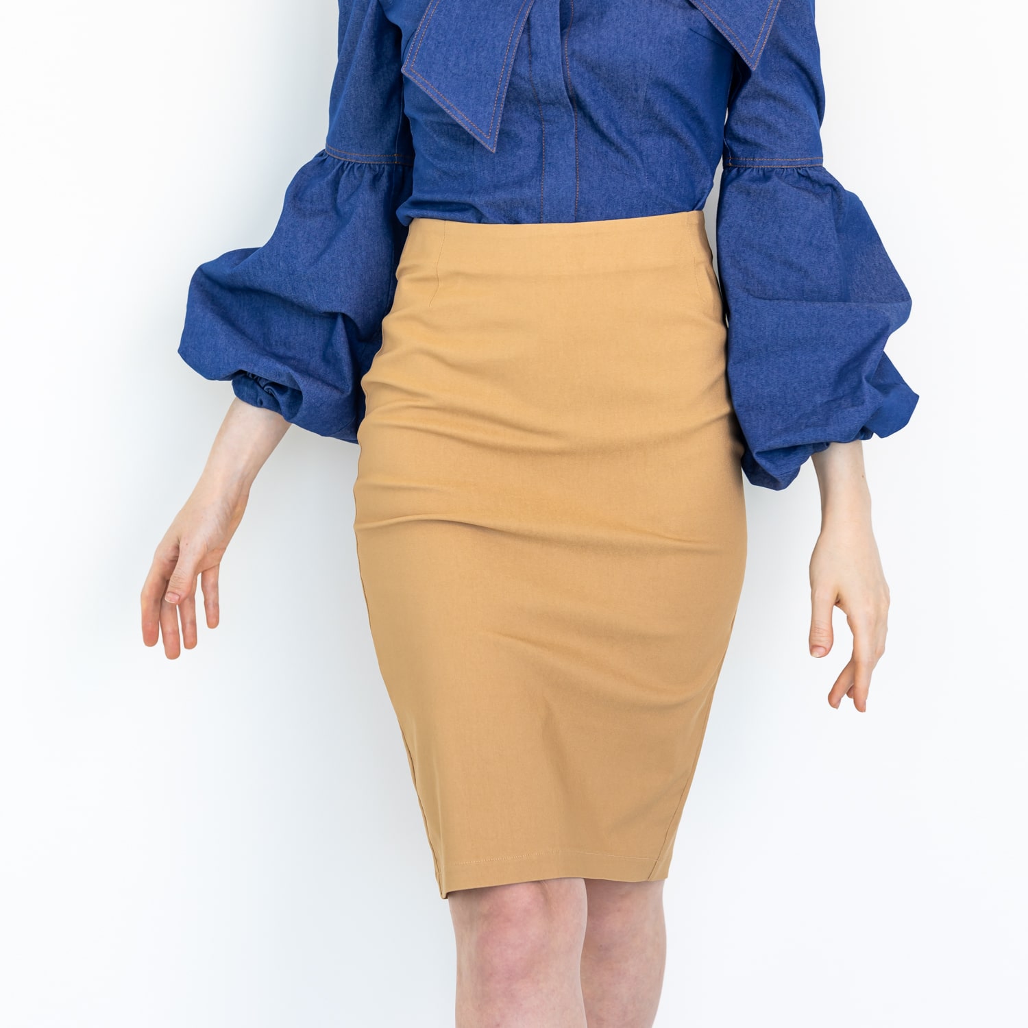 Burano elastic pencil skirt