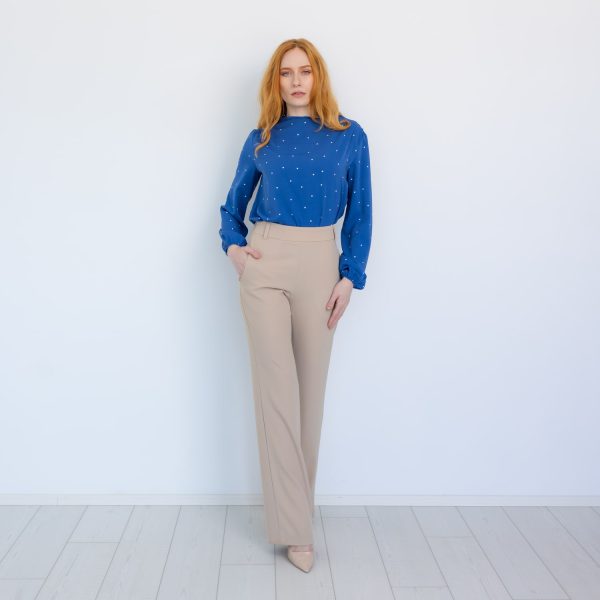 Stella dotted long sleeve blouse