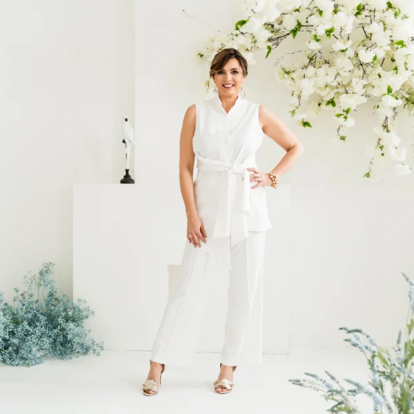 Vesuvius linen blouse