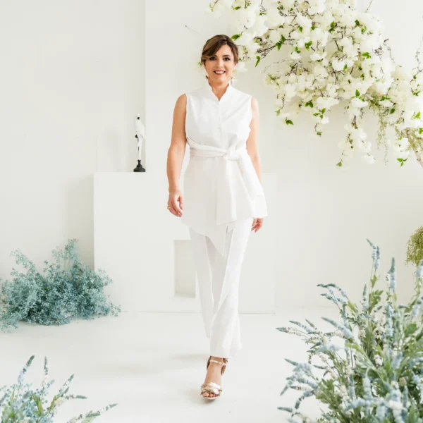 Vesuvius linen blouse