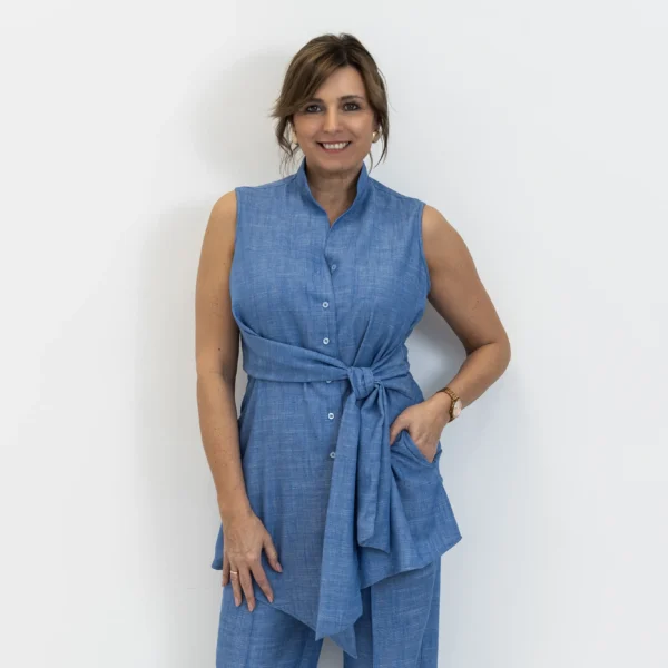 Vesuvius linen blouse